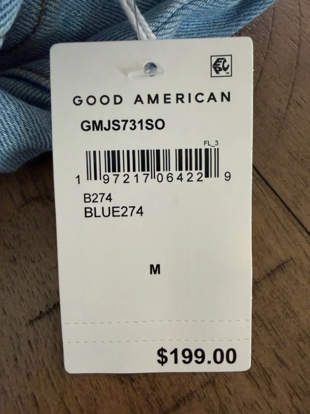Good American Light Blue Denim - Tag Display - Picture 3 of 3